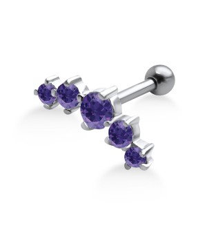 Amethyst Stones Helix Ear Piercing TIP-252-AM